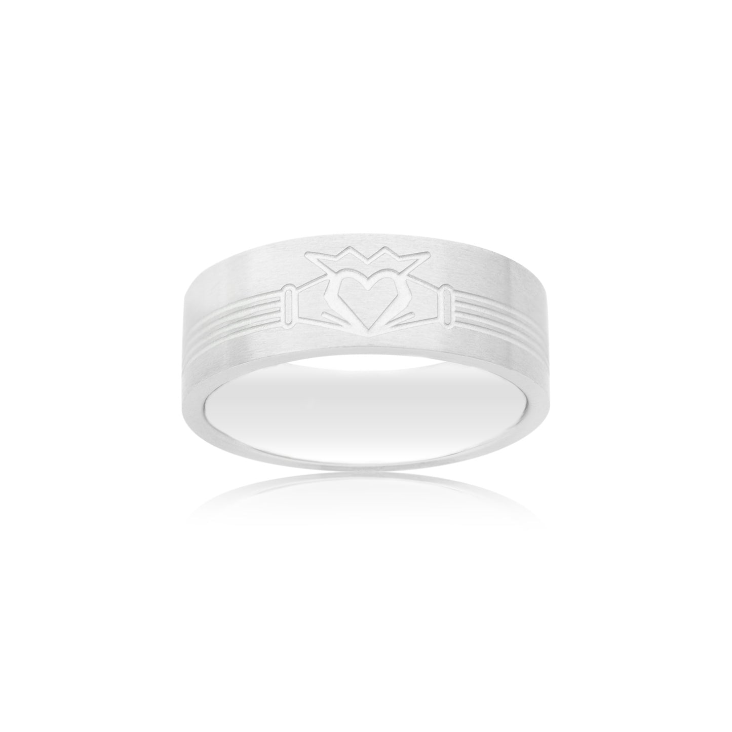 Celtic Love Stainless Steel Claddagh Ring - Irish Promise Ring