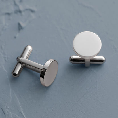 round-stainless-steel-cuff-links