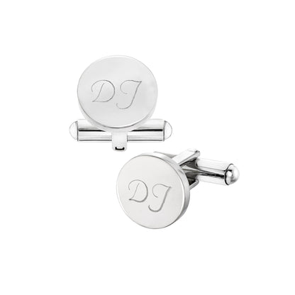 round-stainless-steel-cuff-links