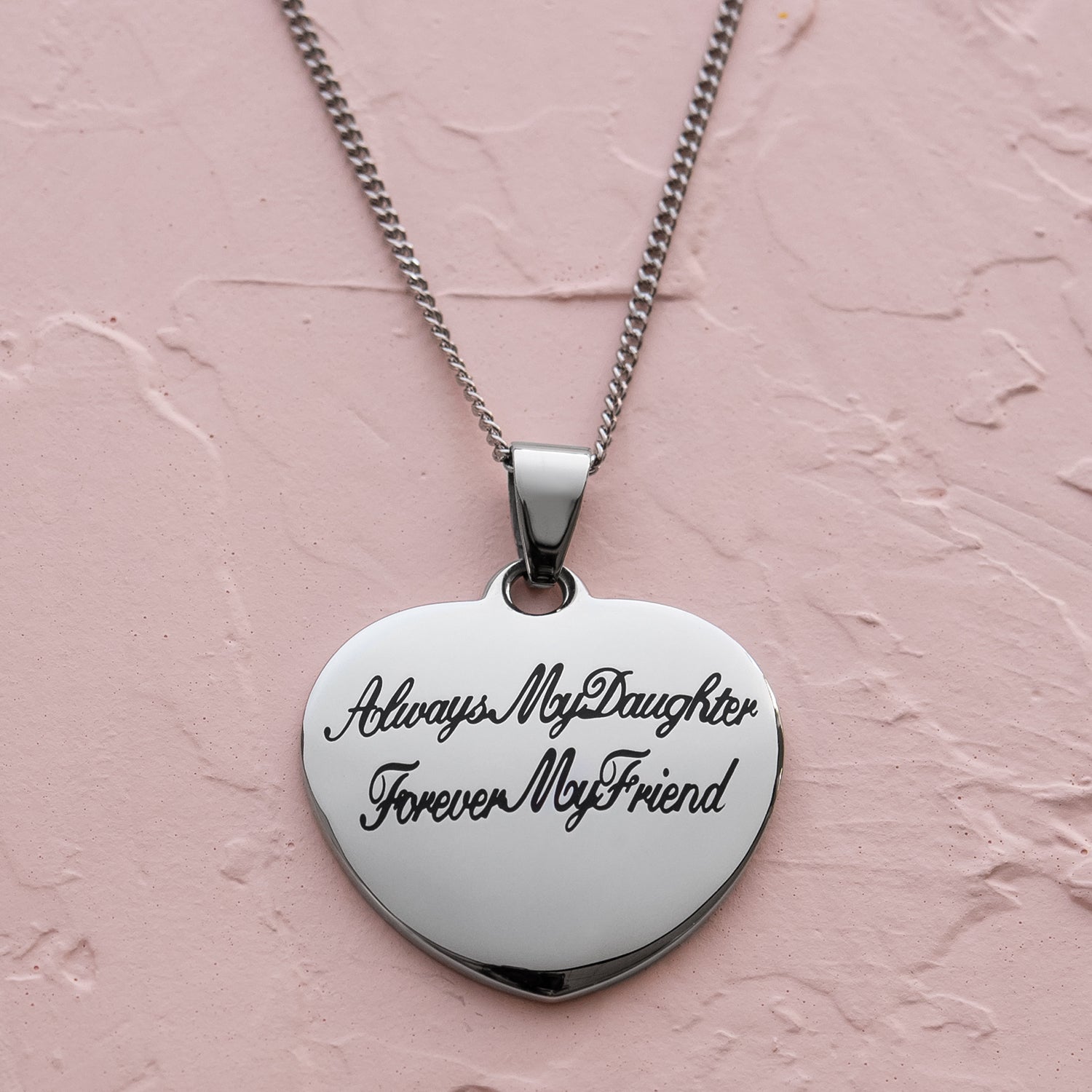 Daughter fashion heart necklace