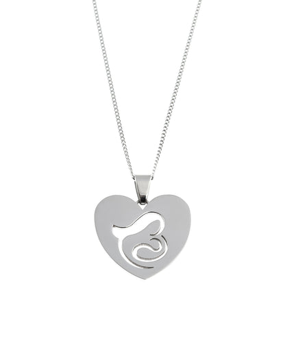 Mother and Baby Cut Out Pendant Necklace