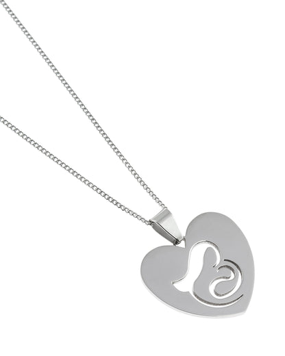 Mother and Baby Cut Out Pendant Necklace