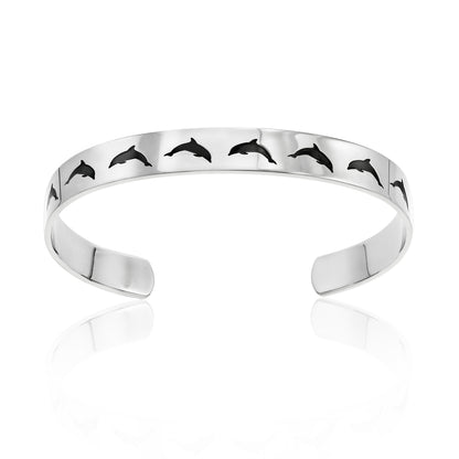 Peace Dolphin Spinner Ring - Stainless Steel Anxiety Relief Ring