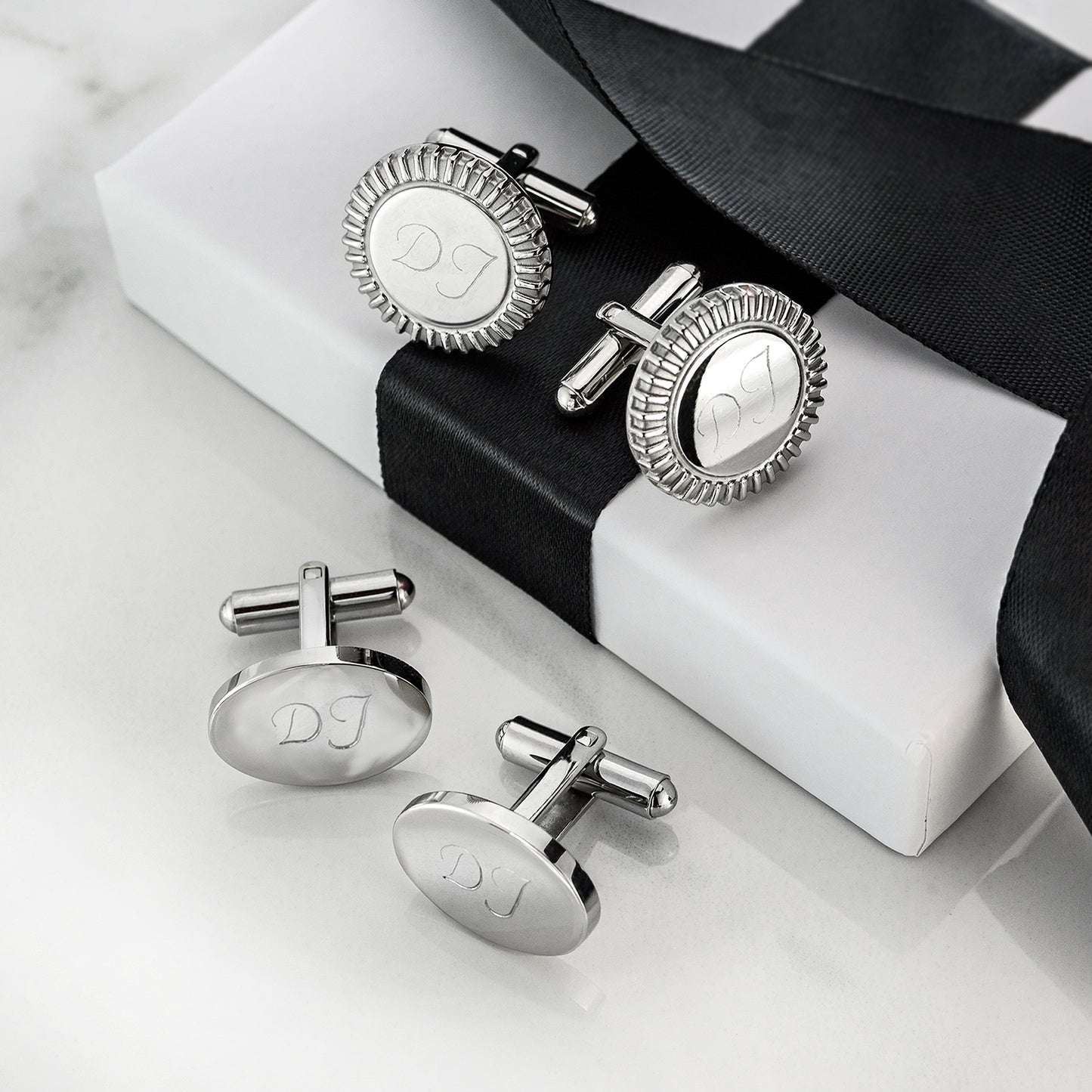 13mm Round Stainless Steel Cufflinks - Perfect Groomsmen or Gift for Him