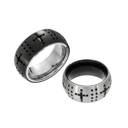 brushed-stainless-steel-cross-cutout-ring