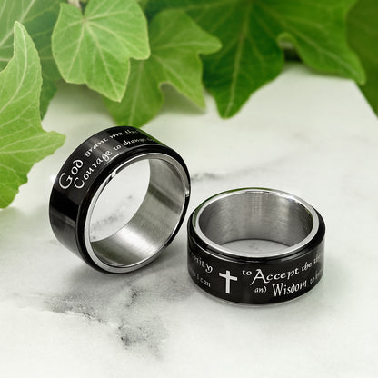 spinner ring-serenity prayer-serenity prayer ring