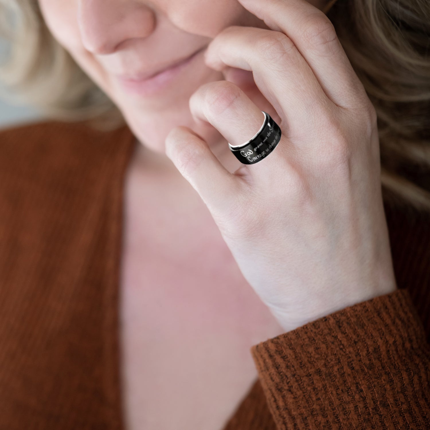 spinner ring-serenity prayer-serenity prayer ring