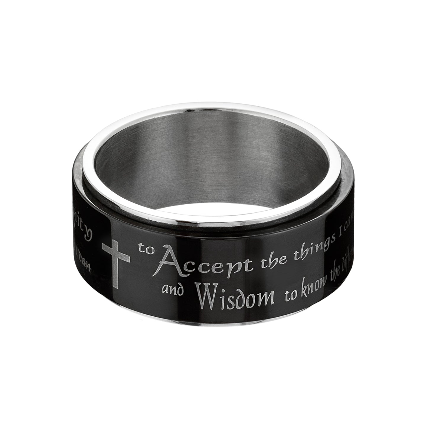 spinner ring-serenity prayer-serenity prayer ring