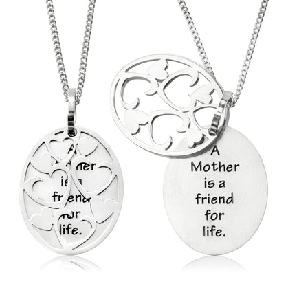 mothers day gifts-heart pendant-stainless steel necklace-gifts for women