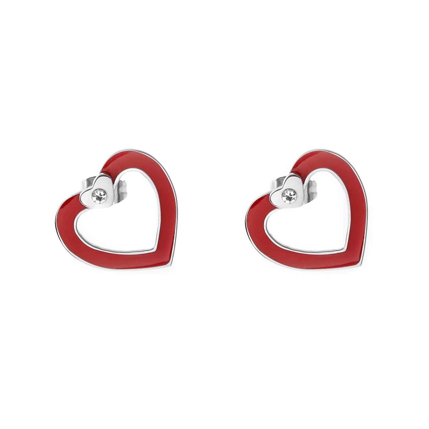 Red Heart Earrings Joyful Sentiments