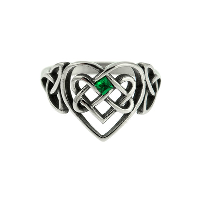 celtic-heart-infinity-knot-trinity-knot-emeral-stone-ring