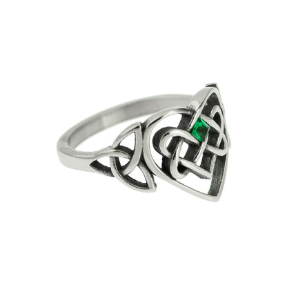 celtic-heart-infinity-knot-trinity-knot-emeral-stone-ring