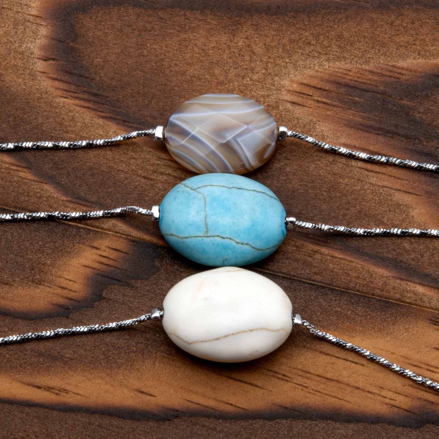 White Howlite Genuine Stone Calming Bracelet for Stress Relief