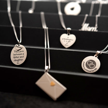 Heartfelt Love Letter Envelope Pendant Necklace for Daughters