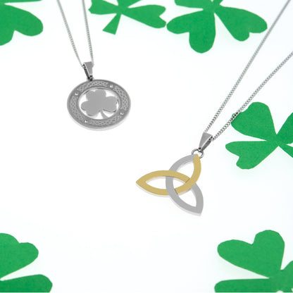 Celtic Trinity Knot Pendant Necklace Irish Traditional Jewelry for Women