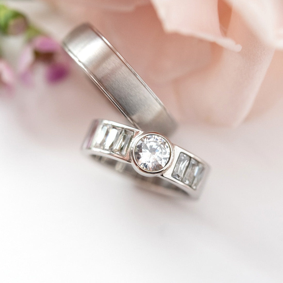 Cubic Zirconia Solitaire Engagement Ring