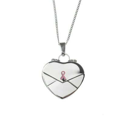 Pink-Ribbon-Heart-Locket-Pendant-Necklace