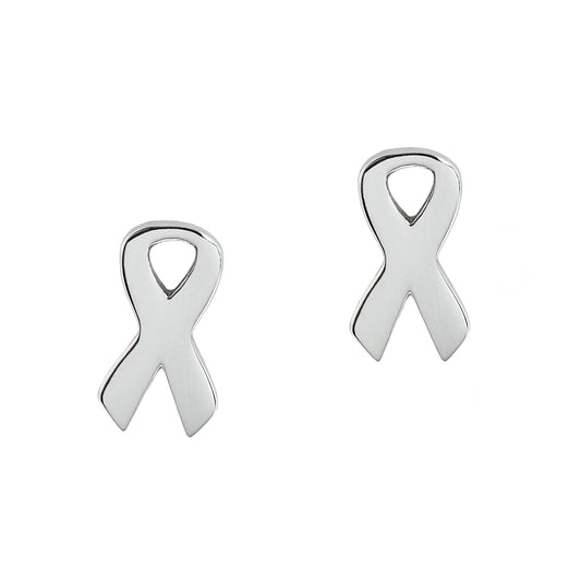 Steel-Cancer-Ribbon-Earrings
