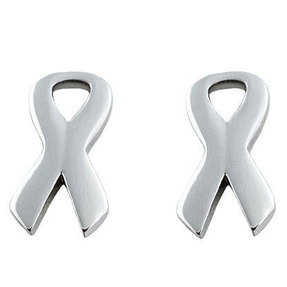 Steel-Cancer-Ribbon-Earrings