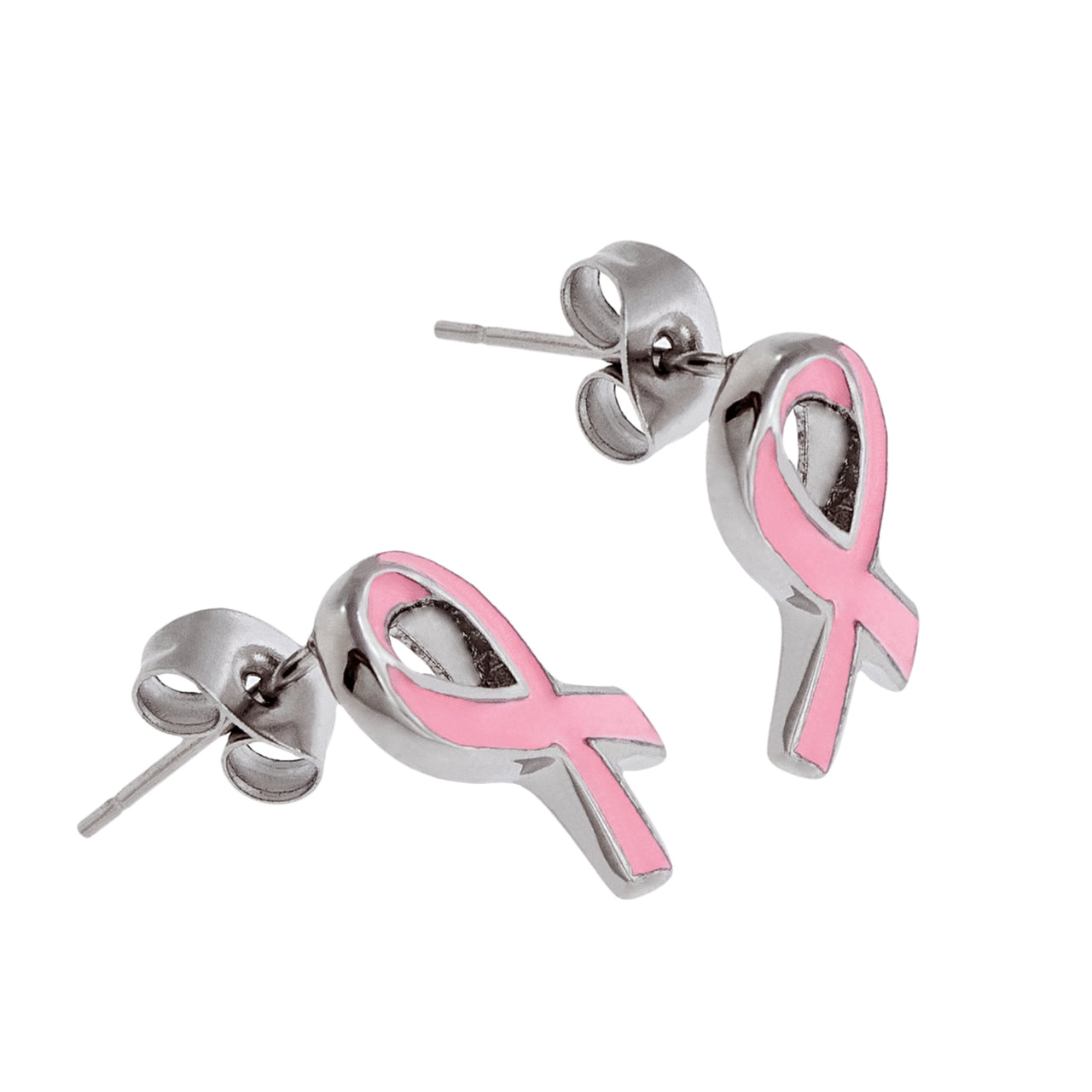 Pink-Cancer-Ribbon-Post-Earrings
