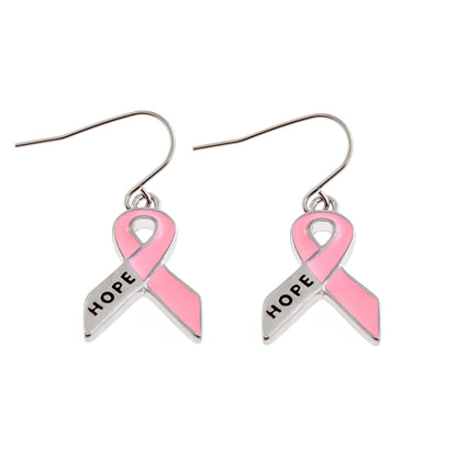 Pink-Cancer-Ribbon-Dangle-Earrings-fishhook-hope