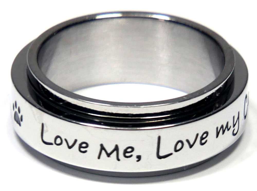 Love My Cat Spinner Ring Rings 23 Joyful Sentiments