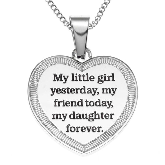 My Little Girl Heart Pendant Necklace Pendants 25 Joyful Sentiments
