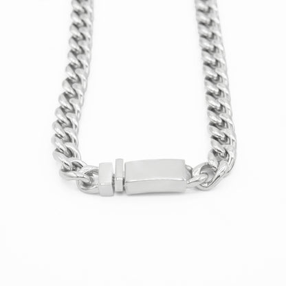 8 mm Cuban Link Chain Necklace 18" Stainless Steel Jewelry for Men