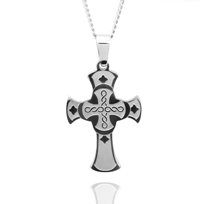 Celtic Cross Pendant Necklace for Men and Women - Irish Religious Catholic Jewelry Gift