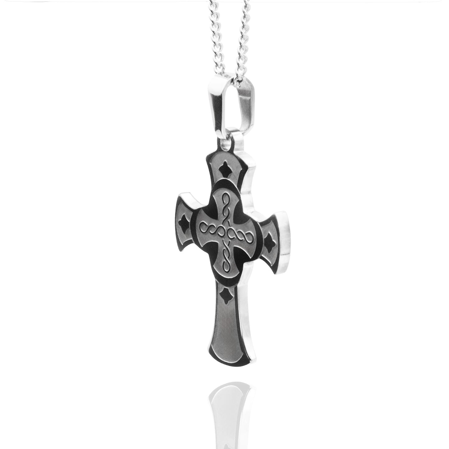 Celtic Cross Pendant Necklace for Men and Women - Irish Religious Catholic Jewelry Gift