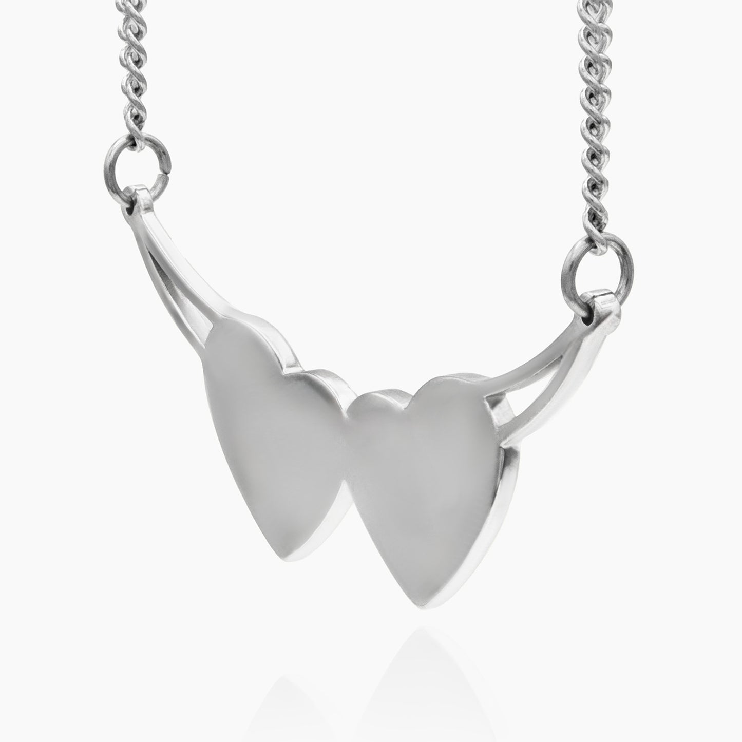 Double Heart Stainless Steel Necklace