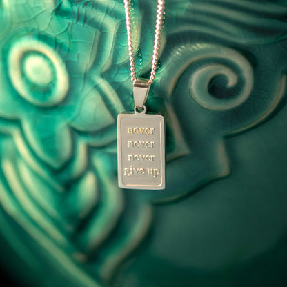 Never Give Up Pendant Necklace Pendants 20 Joyful Sentiments