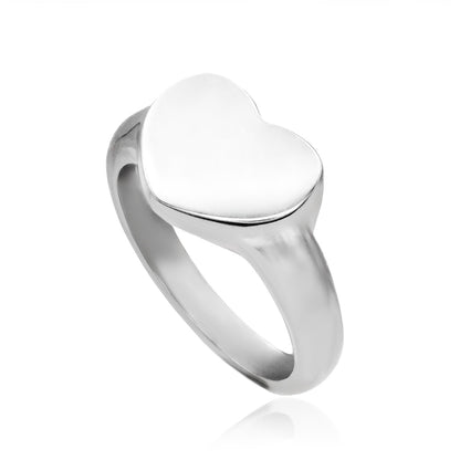 Small Heart Shaped Ring for Women Fashion Stainless Steel Jewelry for Women Girls Valentine's Day Gift for Women