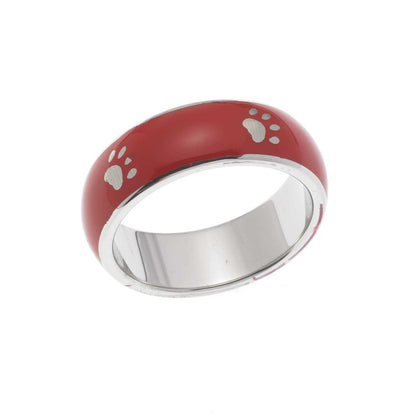 Red Paw Print Ring Rings 23 Joyful Sentiments