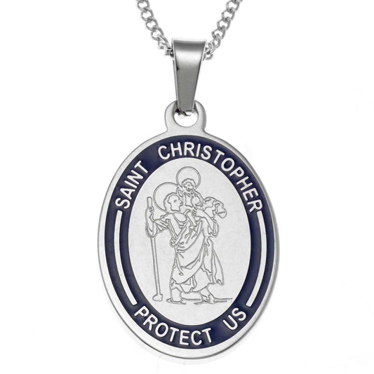 Saint Christopher Medal Pendant Necklace Pendants 20 Joyful Sentiments