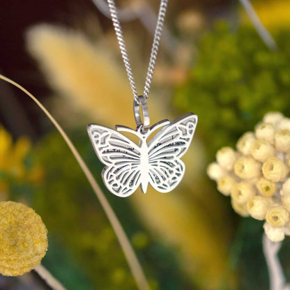 Inspirational Butterfly Pendant Necklace - Engraved "Until You Spread Your Wings" Graduation or Birthday Gift for Her