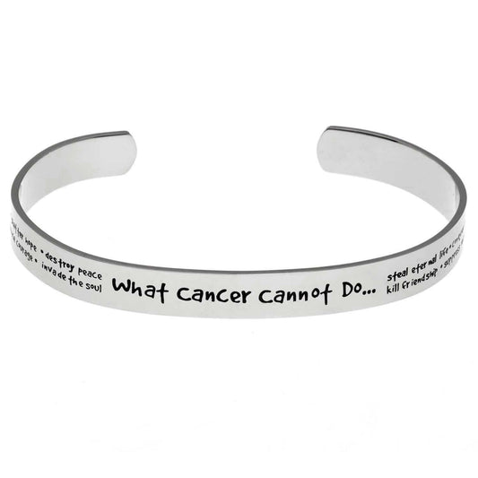 What Cancer Cannot Do Cuff Bracelet Bracelets 23 Joyful Sentiments
