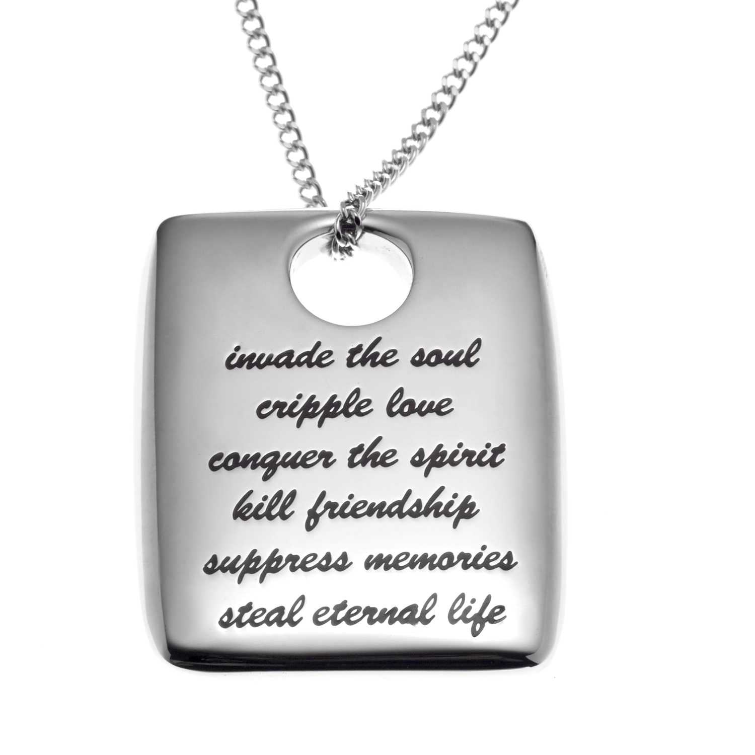 What Cancer Cannot Do Square Pendant Necklace Pendants 27 Joyful Sentiments