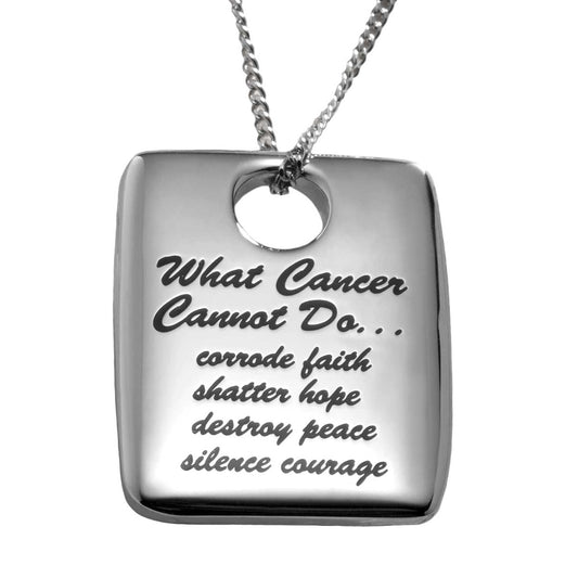 What Cancer Cannot Do Square Pendant Necklace Pendants 27 Joyful Sentiments