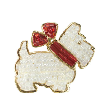 White Dog Pin Key Rings/Pins 20 Joyful Sentiments